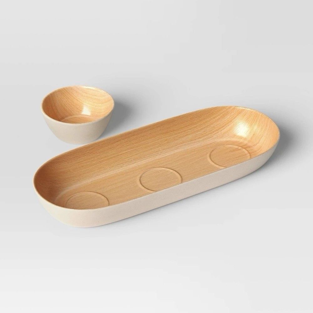 Serving Tray and Dip Bowl Set - Room Essentials™ Entertaining Kitchenware